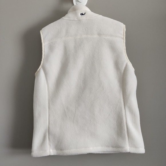 Vineyard Vines White Fleece Vest Size Small 7-8 - Picture 6 of 7